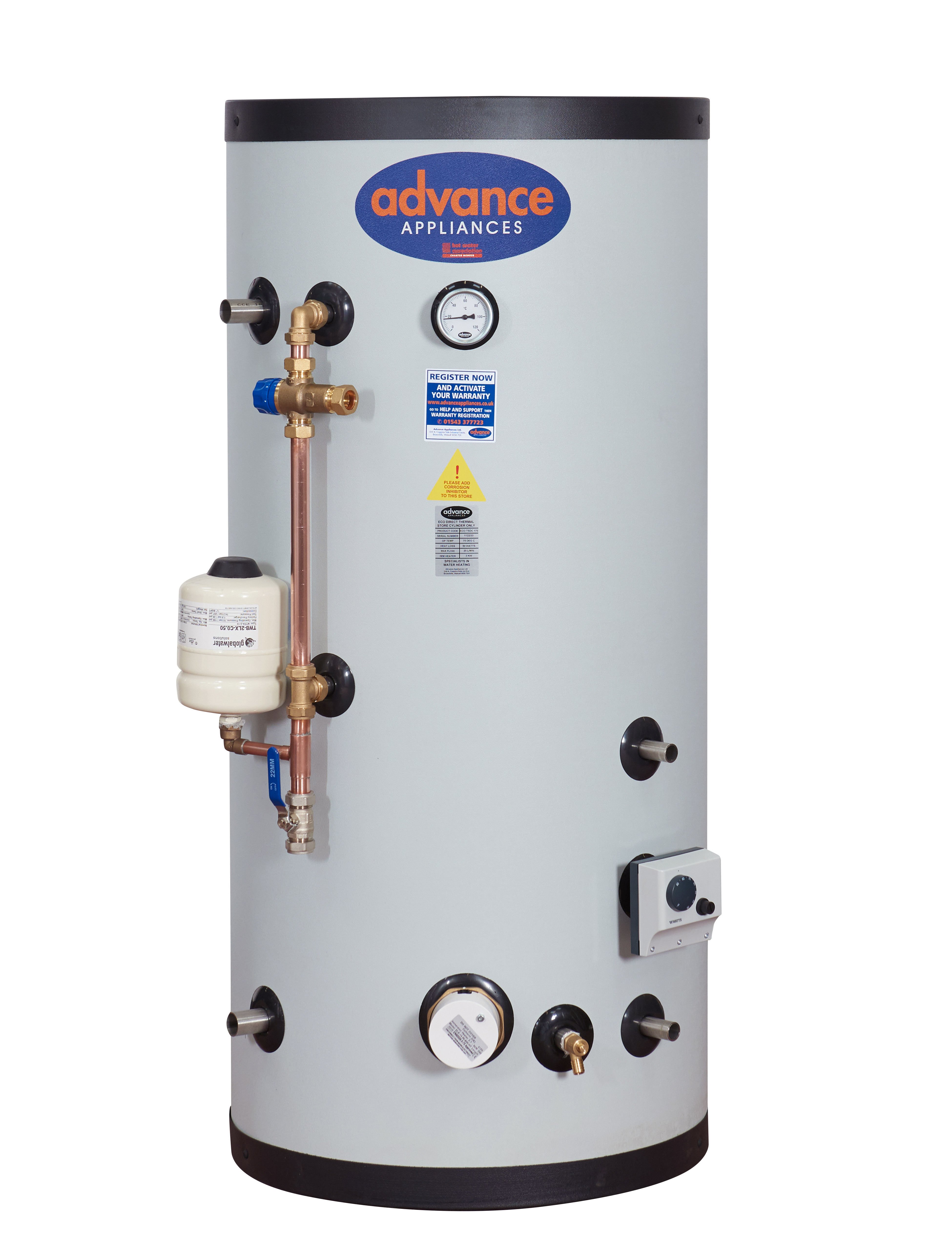 VENTED THERMAL STORE CYLINDER DIRECT SINGLE COIL TSDC